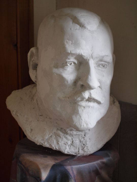 Sculpture titled "Great grandfather" by Petar Ivanov, Original Art, Plaster