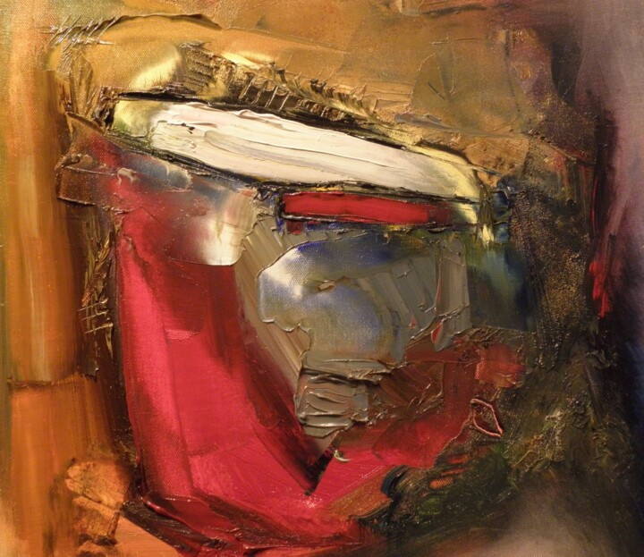 Painting titled "Looking Into An Aby…" by Stefan Fiedorowicz, Original Artwork, Oil Mounted on Wood Stretcher frame