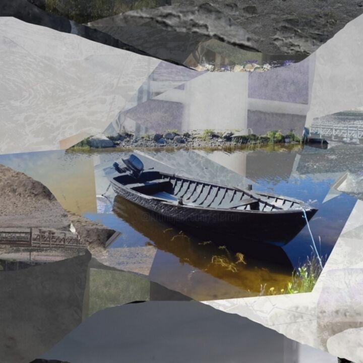 Digitale Kunst getiteld "Boat." door Stefan Fransson, Origineel Kunstwerk, 2D Digital Work