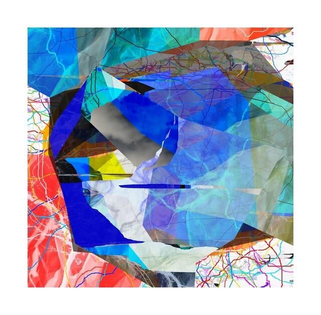 Digital Arts titled "Paper Blue" by Stefan Fransson, Original Artwork, Collages