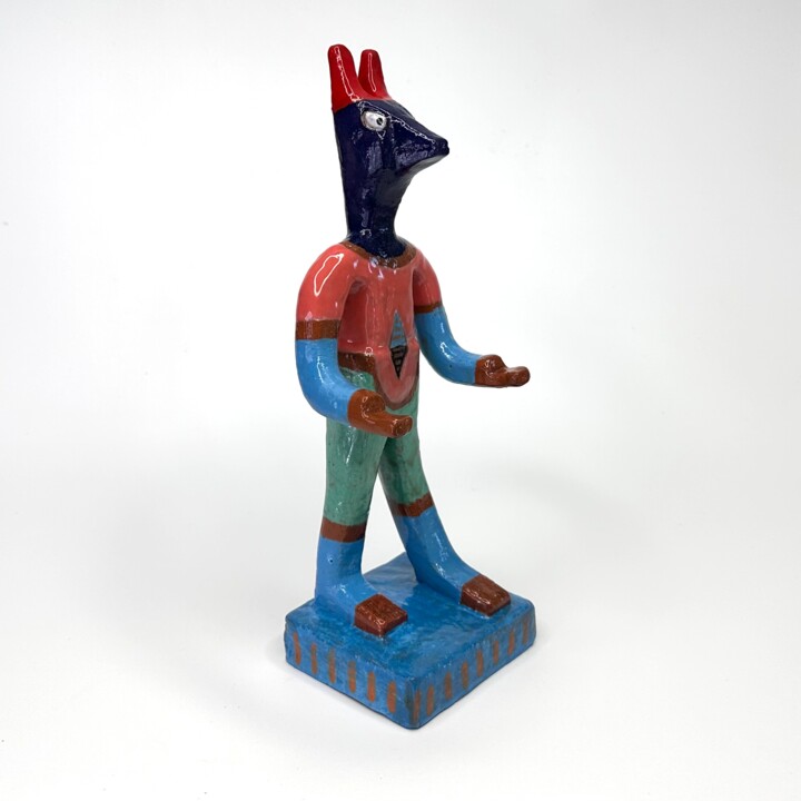 Sculpture intitulée "Anubis" par Stefan Mager, Œuvre d'art originale, Céramique