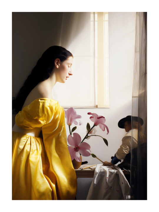 Arte digitale intitolato "VERMEER 02" da Stefan Saalfeld, Opera d'arte originale, Lavoro digitale 2D