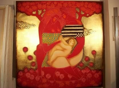 Painting titled "Family" by Stefan Gergiev, Original Art,