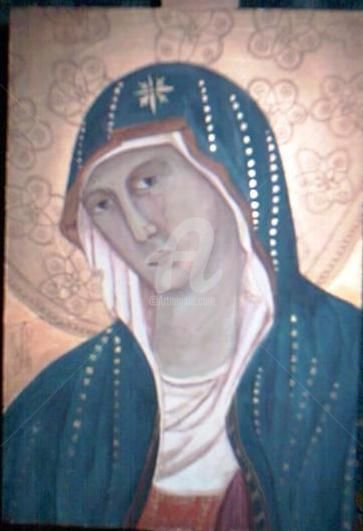 Painting titled "Madonna - Duccio da…" by Stefania Colizzi, Original Artwork, Other