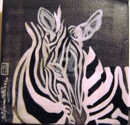 Ζωγραφική με τίτλο "Zebraus" από Stefania Colizzi, Αυθεντικά έργα τέχνης, Λάδι