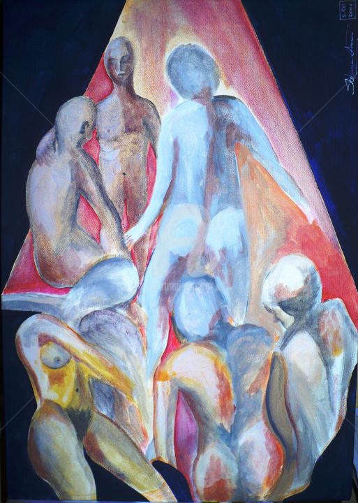 Painting titled "Il giudice" by Stefania Colizzi, Original Artwork, Oil