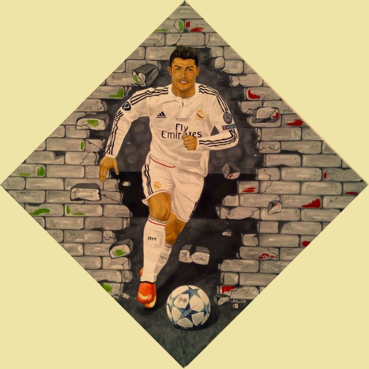"Cristiano Ronaldo" başlıklı Tablo Stefania P. tarafından, Orijinal sanat, Akrilik