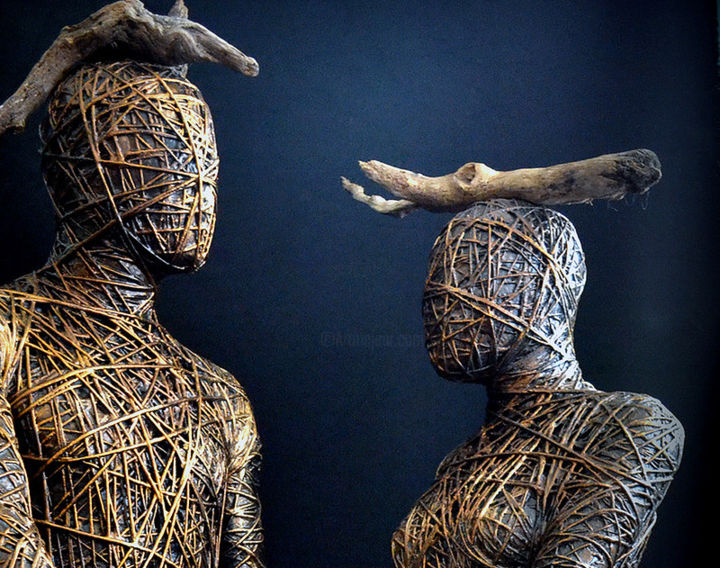 Скульптура под названием "legami-slegami" - Stefania Sergi, Подлинное произведение искусства