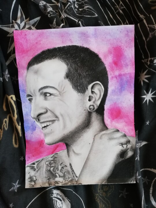 Zeichnungen mit dem Titel "Linkin Park Chester…" von Stefanie Gerrits, Original-Kunstwerk