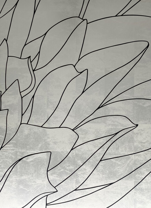 Gravures & estampes intitulée "waissgold dahlia go…" par Stefanie Messerschmidt (waissgold), Œuvre d'art originale, Gravure…