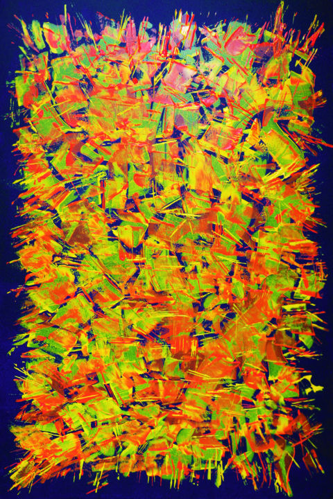 Painting titled "Luminescence" by Stefano Barbaresco, Original Artwork, Acrylic
