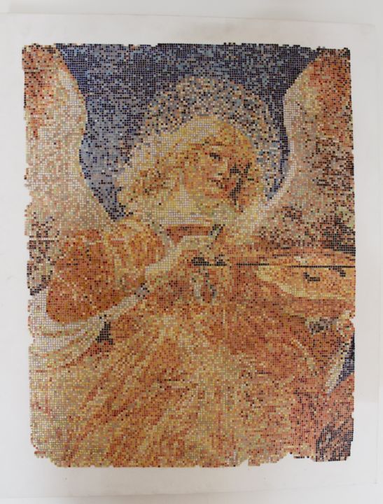 Pittura intitolato "Angelo di Melozzo d…" da Stefano Di Marco, Opera d'arte originale