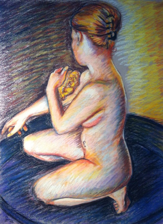 Peinture intitulée "La modella di Degas…" par Stefano Di Marco, Œuvre d'art originale, Pastel