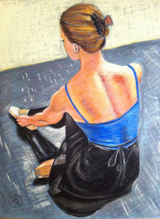 Painting titled "Ballerina 1" by Stefano Di Marco, Original Artwork, Pastel