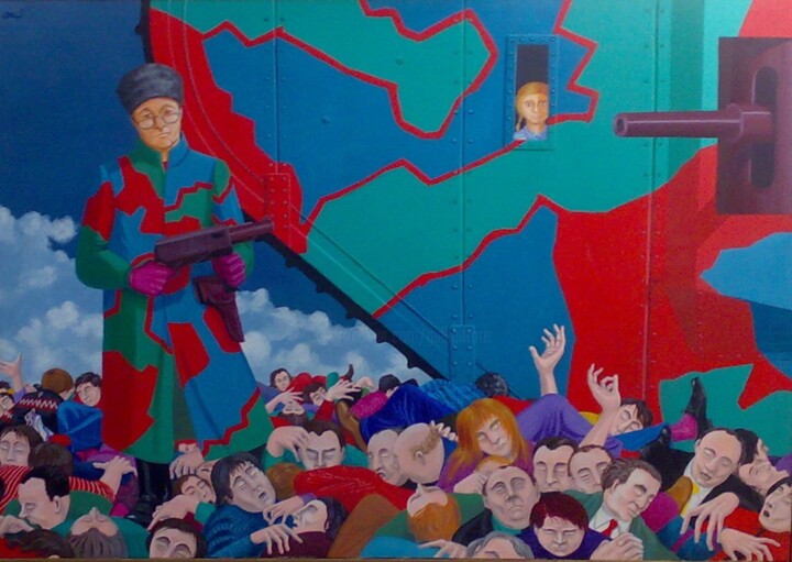 Pittura intitolato "Sogno di guerra" da Stefano Galli, Opera d'arte originale, Acrilico