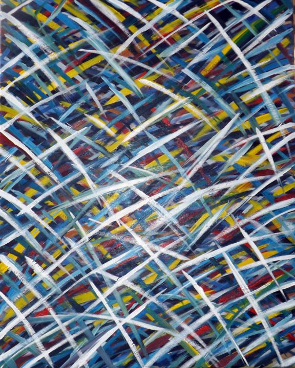 Peinture intitulée "Stripes 2" par Stefano Infantino, Œuvre d'art originale, Huile