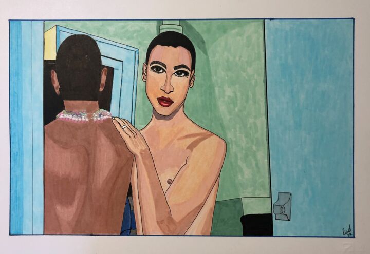Painting titled "“Gimmi and Taboo, i…" by Stefano Lusvardi (Ludwig), Original Artwork, Marker
