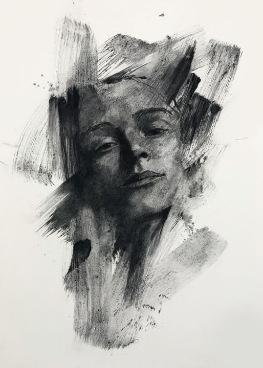 Pittura intitolato "Portrait 1" da Stefano Marvulli, Opera d'arte originale,