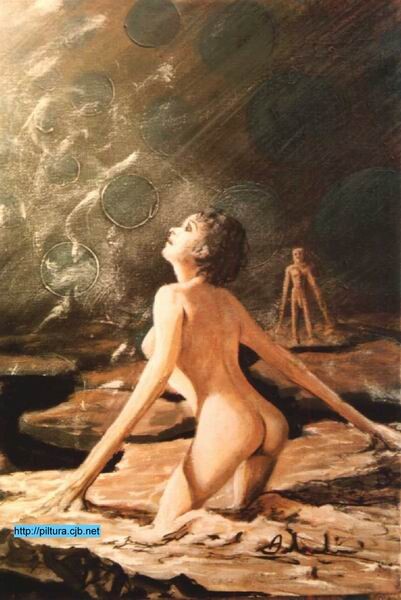 Pintura intitulada "eva e adamo" por Stefano Orlandini, Obras de arte originais