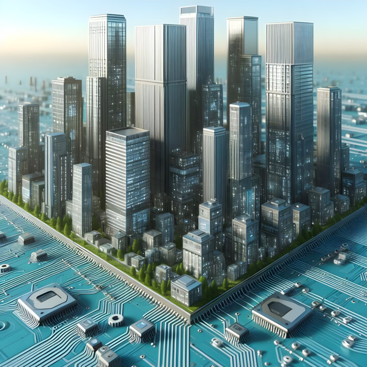 Цифровое искусство под названием "AI City,  A.D. 2099" - Stefano Pacini, Подлинное произведение искусства, Изображение, сген…