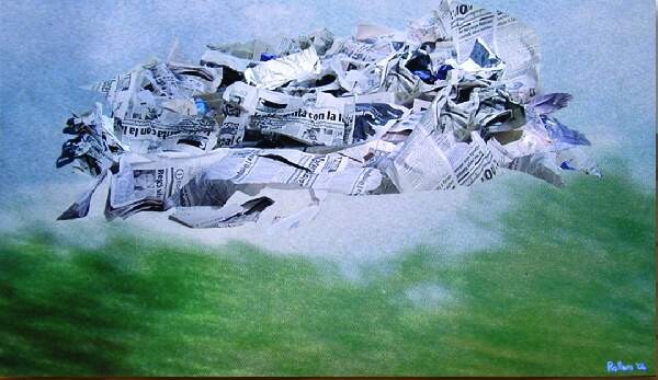Pittura intitolato "Nuvola fremente; Un…" da Stefano Rollero, Opera d'arte originale