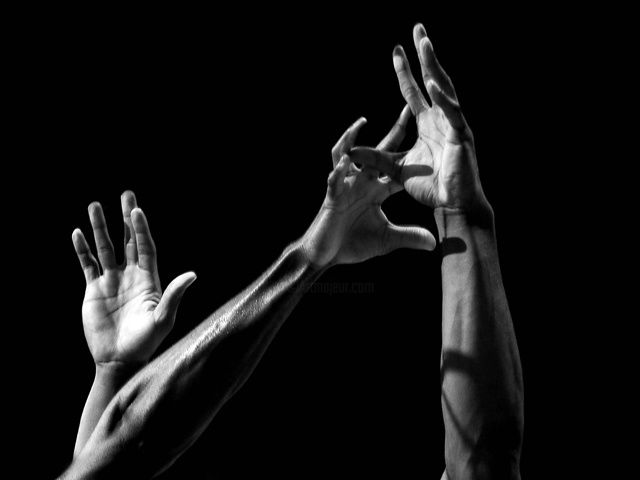 Fotografia intitolato "Black Hands White 04" da Stefano Ceretti, Opera d'arte originale