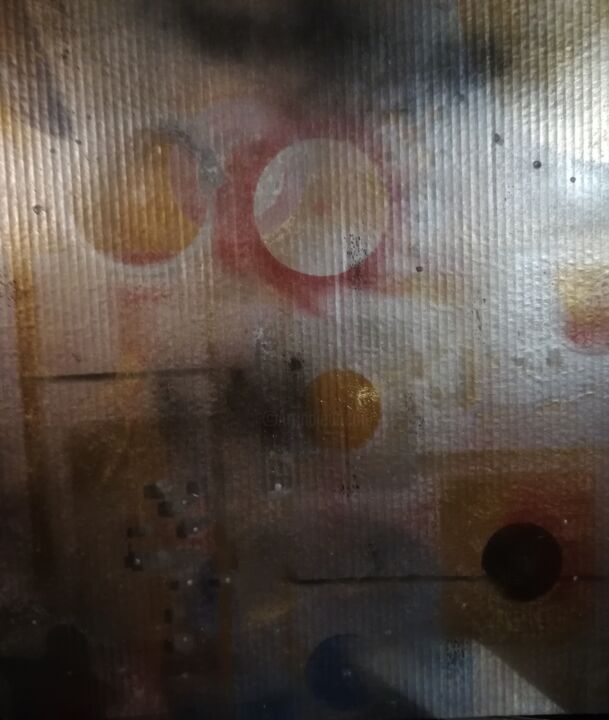Картина под названием "CANDY IN SKY N°1" - Stefano Davidson, Подлинное произведение искусства, Рисунок распылителем краски