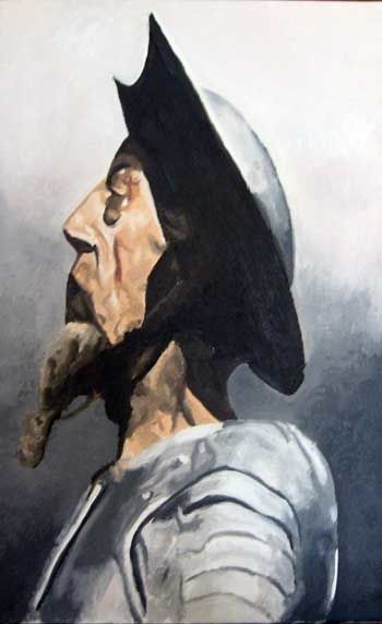 Painting titled "Don Chisciotte (Pro…" by Stefano Davidson, Original Artwork