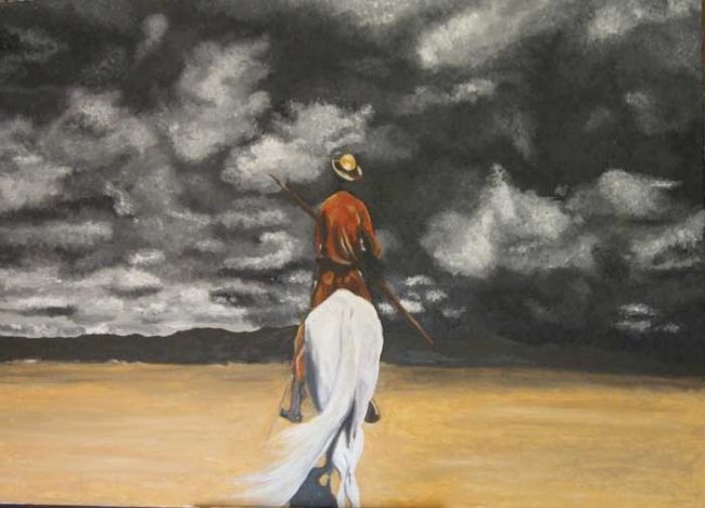 Pittura intitolato "DON CHISCIOTTE" da Stefano Davidson, Opera d'arte originale