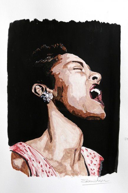 Painting titled "Billy Holliday" by Stefano Davidson, Original Artwork