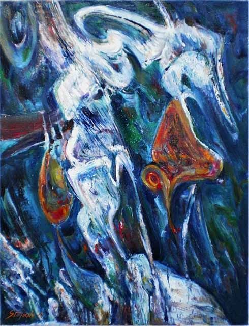 Painting titled "Endless dance" by Stefano Popovski, Original Artwork, Oil