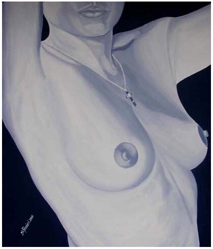 Картина под названием "Nel Blu" - Stefano Possieri, Подлинное произведение искусства, Масло