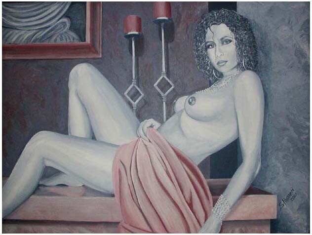 Pintura intitulada "Donna" por Stefano Possieri, Obras de arte originais, Óleo