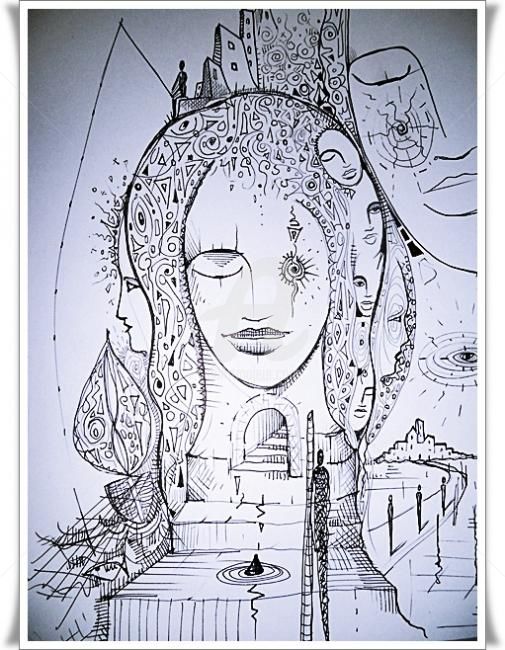 Disegno intitolato "ITACA" da Stefano Rosa, Opera d'arte originale, Altro