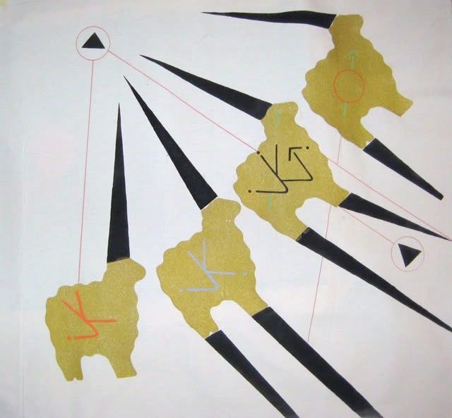Malerei mit dem Titel "IK ON IK - SHEEP CI…" von Swaxu, Original-Kunstwerk