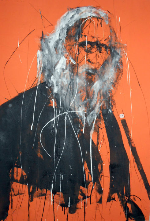 Peinture intitulée ". SAGE DE KIPPEL. M…" par Swaxu, Œuvre d'art originale, Huile