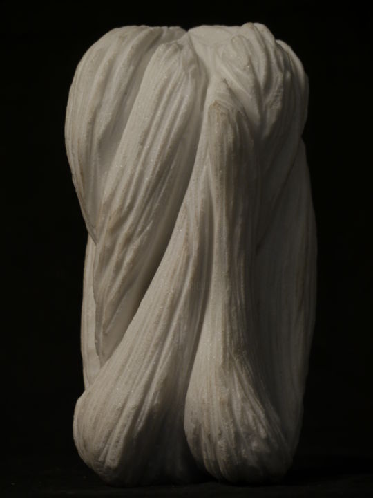 Skulptur mit dem Titel "Pacchetto di muscoli" von Stefa Bluestone, Original-Kunstwerk, Stein