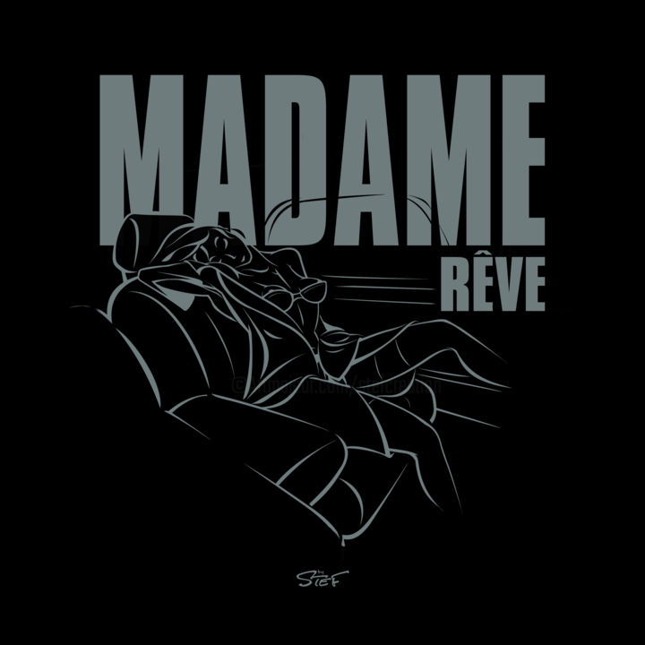 "Madame Rêve N°4 Noir" başlıklı Dijital Sanat Stef'Création tarafından, Orijinal sanat, Dijital Resim