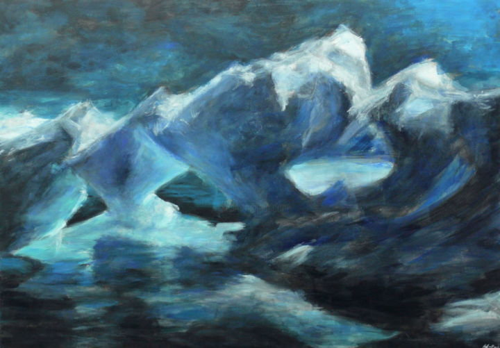 Malerei mit dem Titel "Nordland 3" von Steffi Goldrand, Original-Kunstwerk