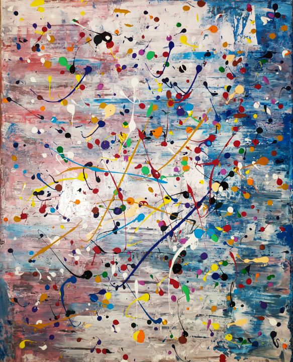 Картина под названием "euphoria" - Тимофей Семиняга, Подлинное произведение искусства, Акрил Установлен на Деревянная рама д…