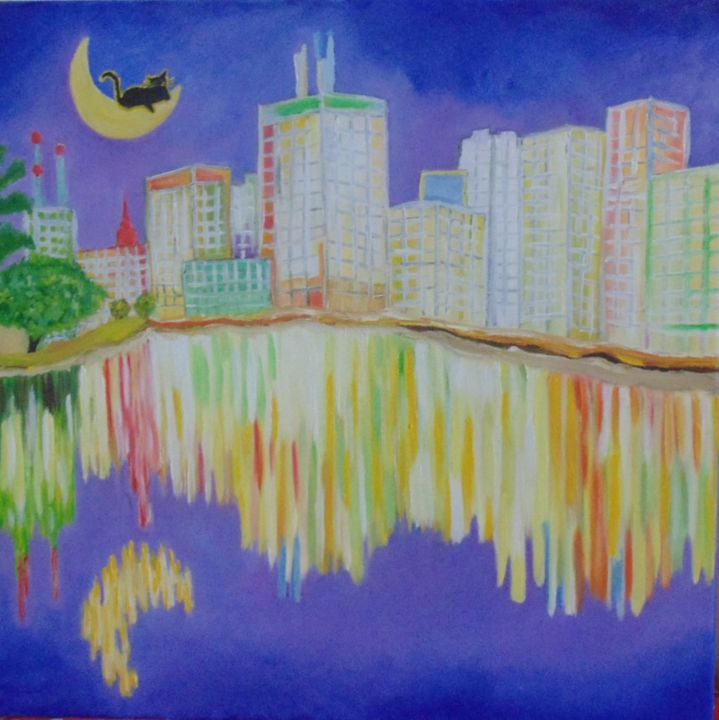 Malerei mit dem Titel "La vista" von Stefka Hristova, Original-Kunstwerk
