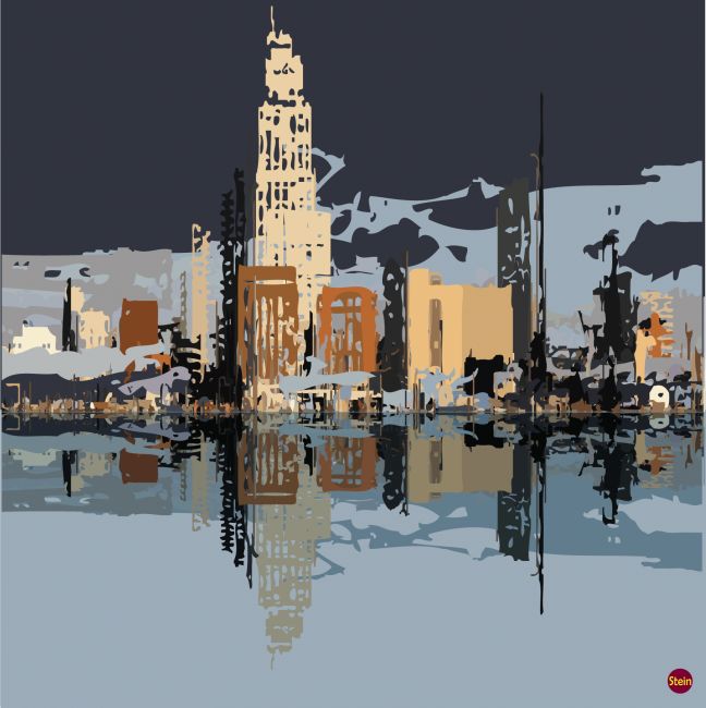 Arts numériques intitulée "New-York City" par Stein, Œuvre d'art originale, Peinture numérique