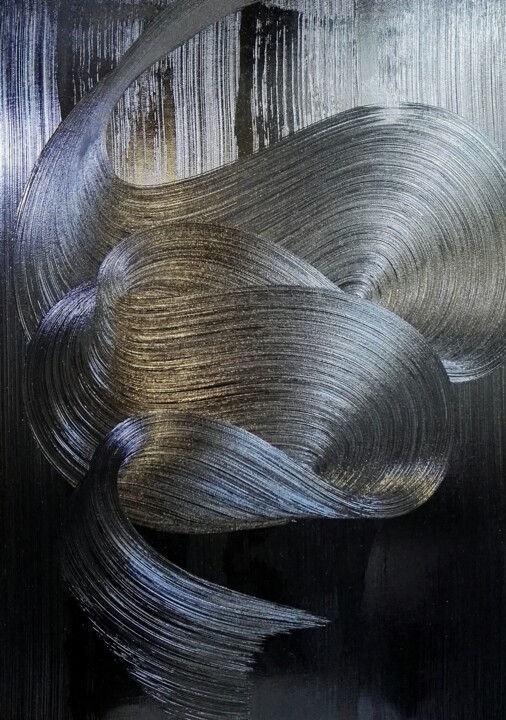 Peinture intitulée "Abstrait peinture c…" par Steivan Loundou, Œuvre d'art originale, Huile Monté sur Châssis en bois