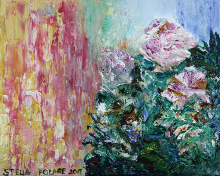 Painting titled "Flowers" by Stella Polare, Original Artwork