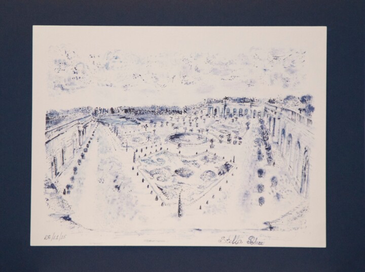 Drawing titled "Jardins_de_Versaill…" by Stella Polare, Original Artwork, Ink