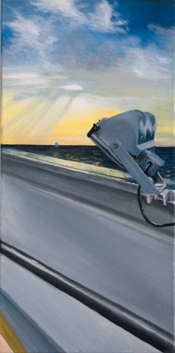 Painting titled "Crew Deck #4" by Stella Blau, Original Artwork, Acrylic