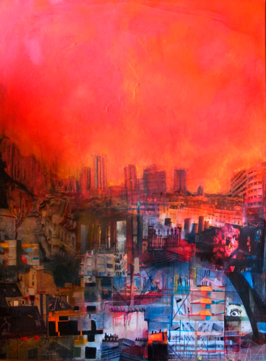 Malerei mit dem Titel "oxygène 21" von Stellarue, Original-Kunstwerk, Acryl