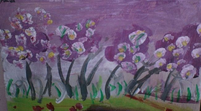 Painting titled "Spring by Catalina…" by Steluta Dumitrescu Zelici, Original Artwork
