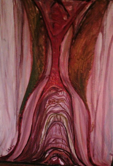 Painting titled "Hourglass" by Steluta Dumitrescu Zelici, Original Artwork