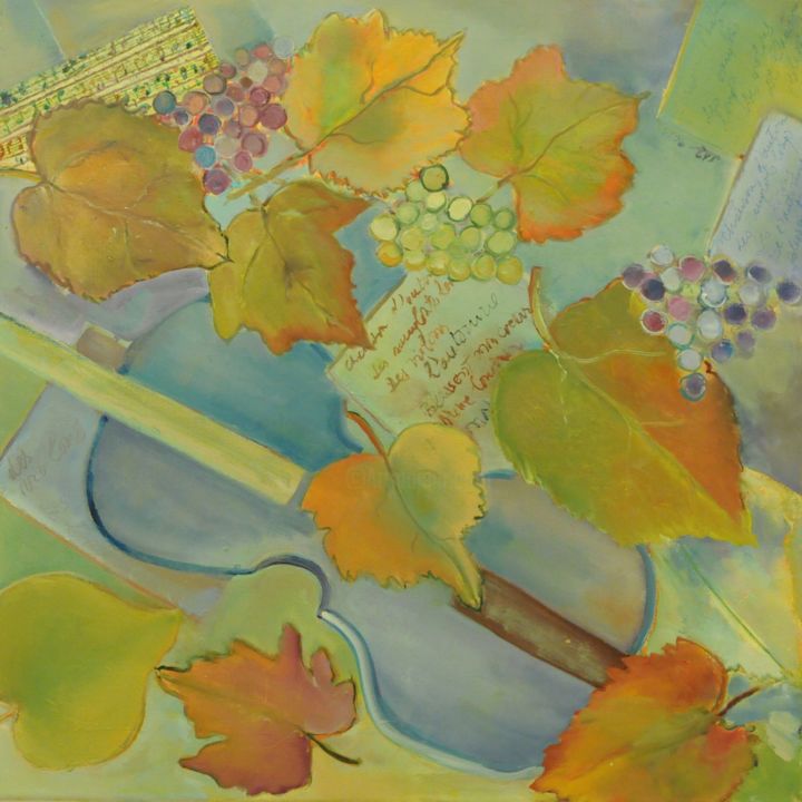 Painting titled "Autumn" by Steluta Dumitrescu Zelici, Original Artwork, Oil